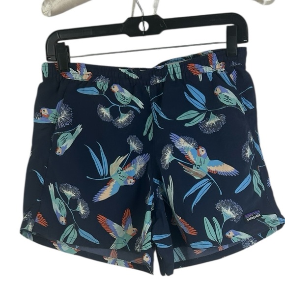 PATAGONIA ladies Shorts W's Baggies Worn Wear Parrots Neo Navy SZ Small Outdoor - Picture 5 of 13